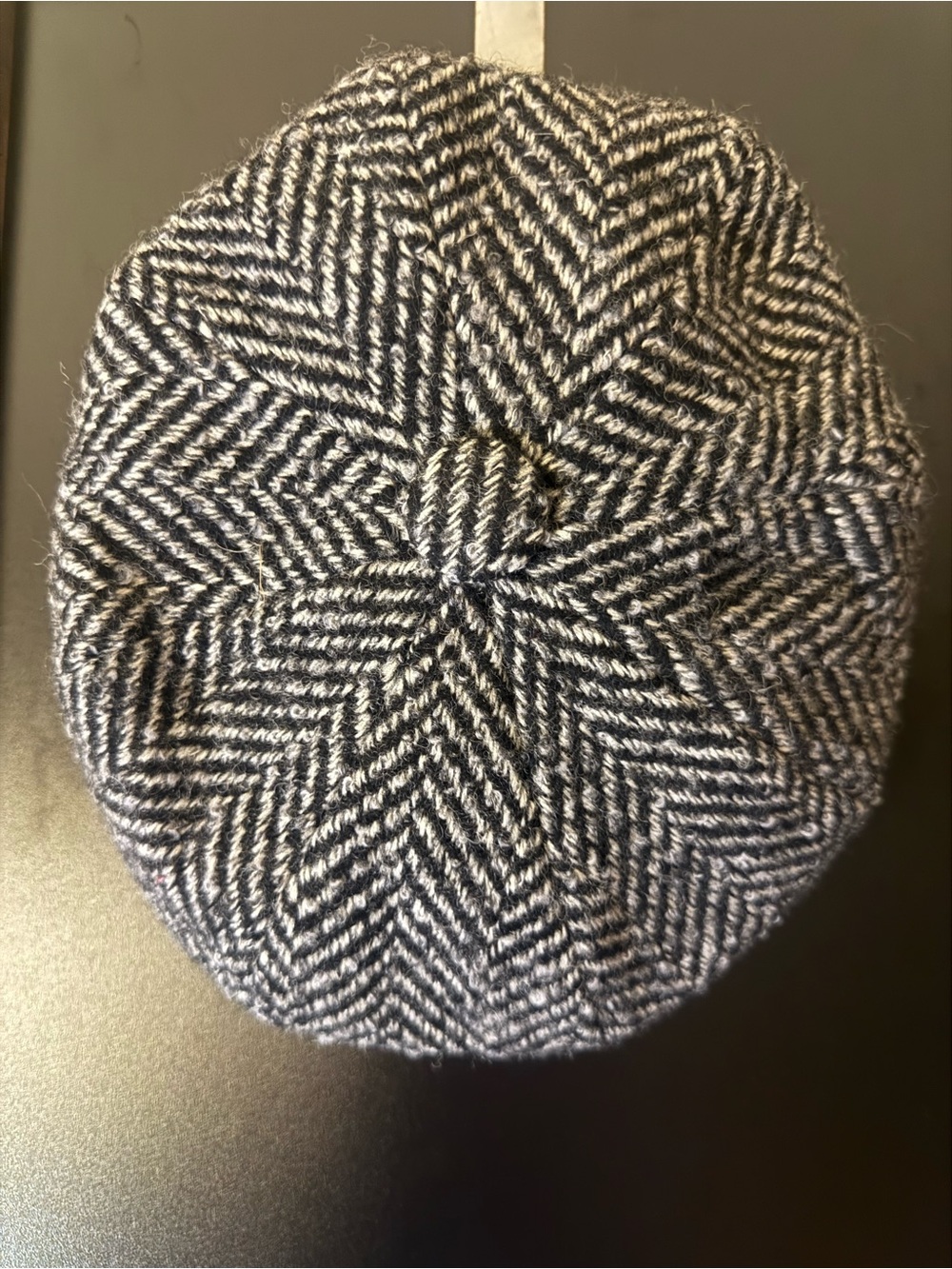 Vintage Kangol Large gray bone lined logo newsboy cap hat